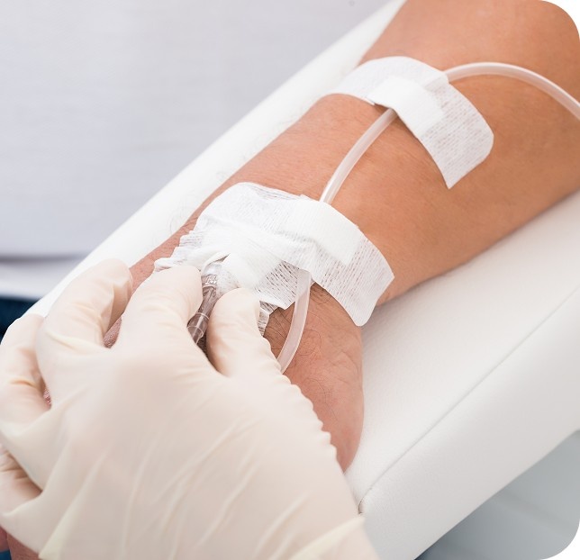 IV Sedation dentistry applied by dentist