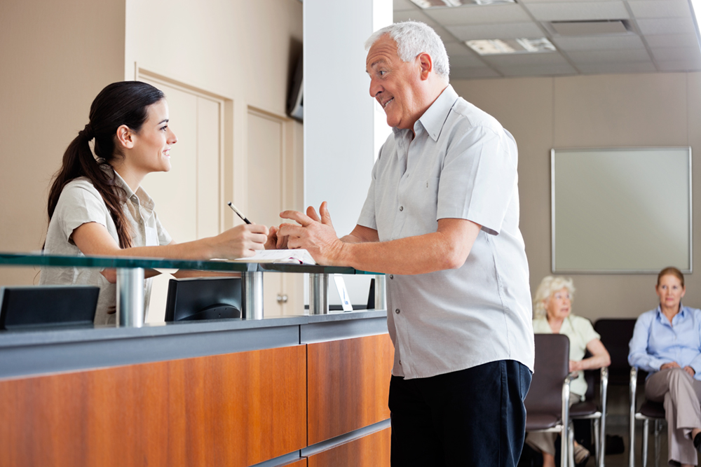 Dentist assistent attending a patient